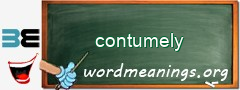 WordMeaning blackboard for contumely